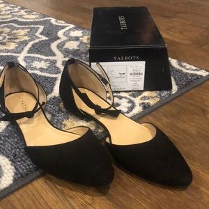 EUC Talbots Edison Ankle Strap Sandals (blck/blue)
